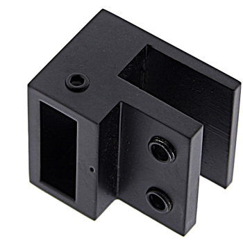 Кріплення скла до труби 30х10 кутовий 90° чорний глучений мат (КН21 БЛ)