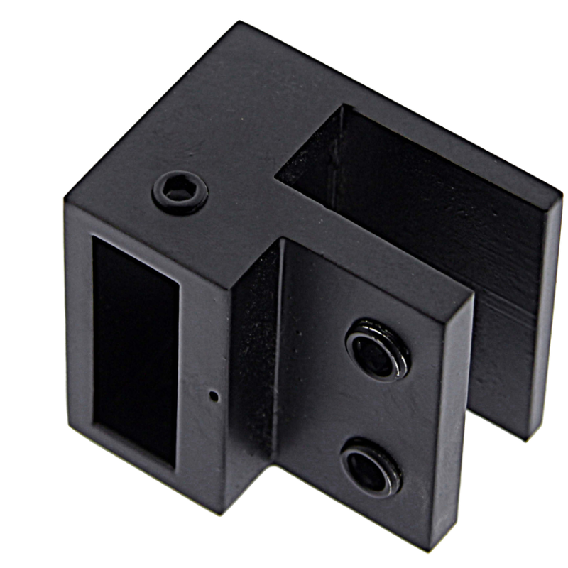 Кріплення скла до труби 30х10 кутовий 90° чорний глучений мат (КН21 БЛ)