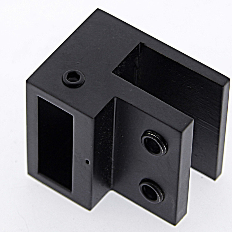 Кріплення скла до труби 30х10 кутовий 90° чорний глучений мат (КН21 БЛ)