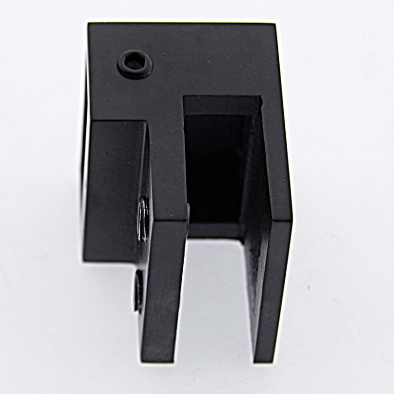 Кріплення скла до труби 30х10 кутовий 90° чорний глучений мат (КН21 БЛ)