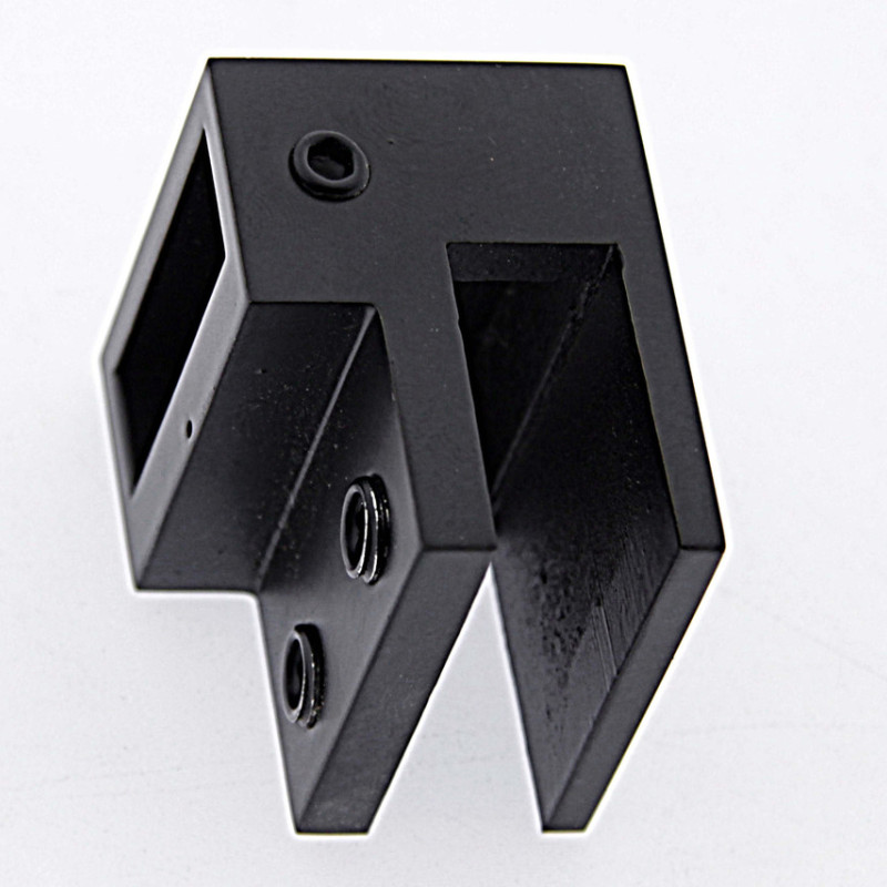 Кріплення скла до труби 30х10 кутовий 90° чорний глучений мат (КН21 БЛ)