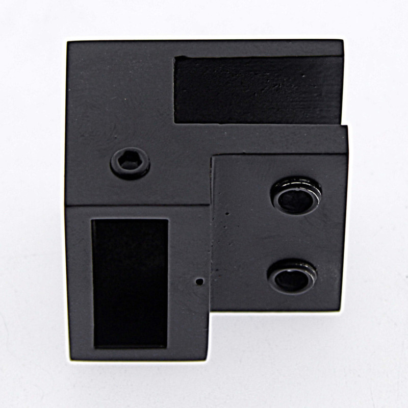 Кріплення скла до труби 30х10 кутовий 90° чорний глучений мат (КН21 БЛ)