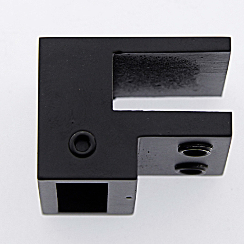 Кріплення скла до труби 30х10 кутовий 90° чорний глучений мат (КН21 БЛ)