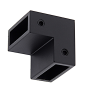Конектор до труби 30х10 мм кутовий 90° чорний мат (КН25 БЛ)