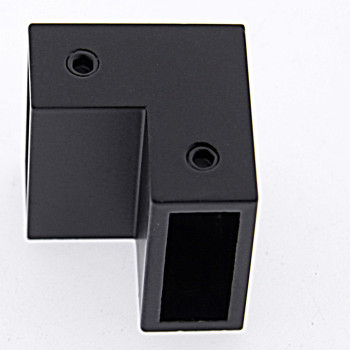 Конектор до труби 30х10 мм кутовий 90° чорний мат (КН25 БЛ)