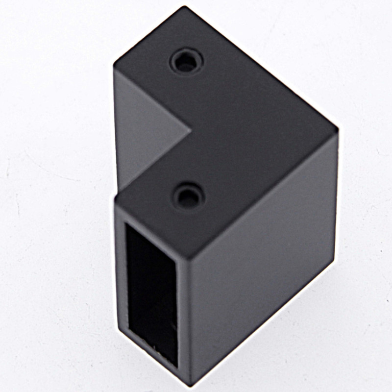 Конектор до труби 30х10 мм кутовий 90° чорний мат (КН25 БЛ)