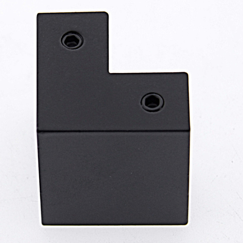 Конектор до труби 30х10 мм кутовий 90° чорний мат (КН25 БЛ)