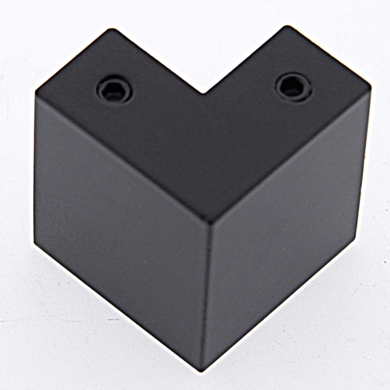 Конектор до труби 30х10 мм кутовий 90° чорний мат (КН25 БЛ)