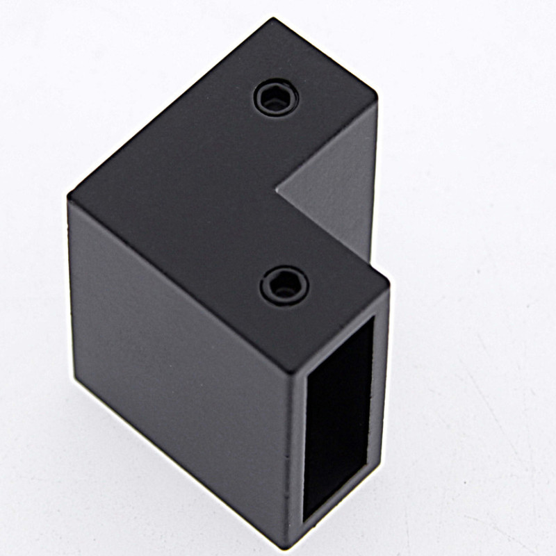 Конектор до труби 30х10 мм кутовий 90° чорний мат (КН25 БЛ)