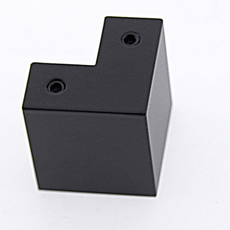 Конектор до труби 30х10 мм кутовий 90° чорний мат (КН25 БЛ)