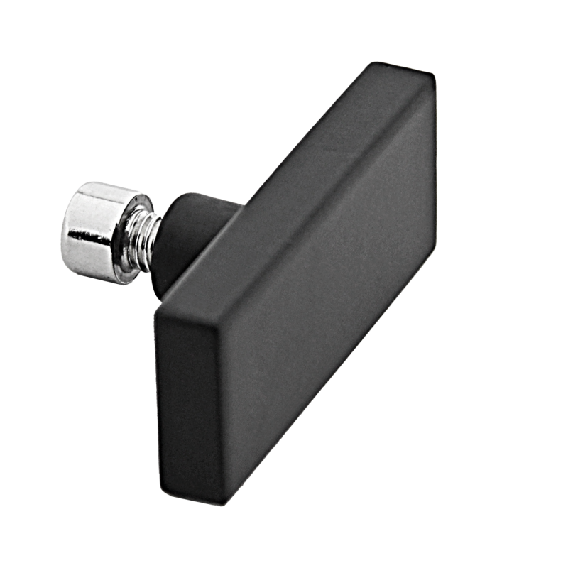 Заглушка на скло для труби 30х10 мм чорний мат.