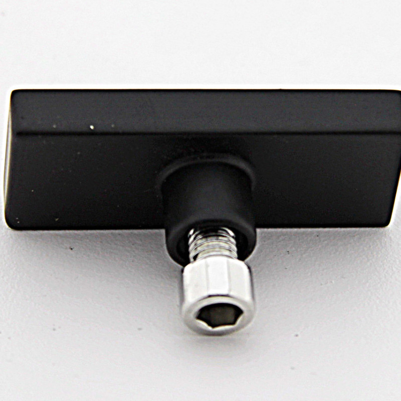 Заглушка на скло для труби 30х10 мм чорний мат.