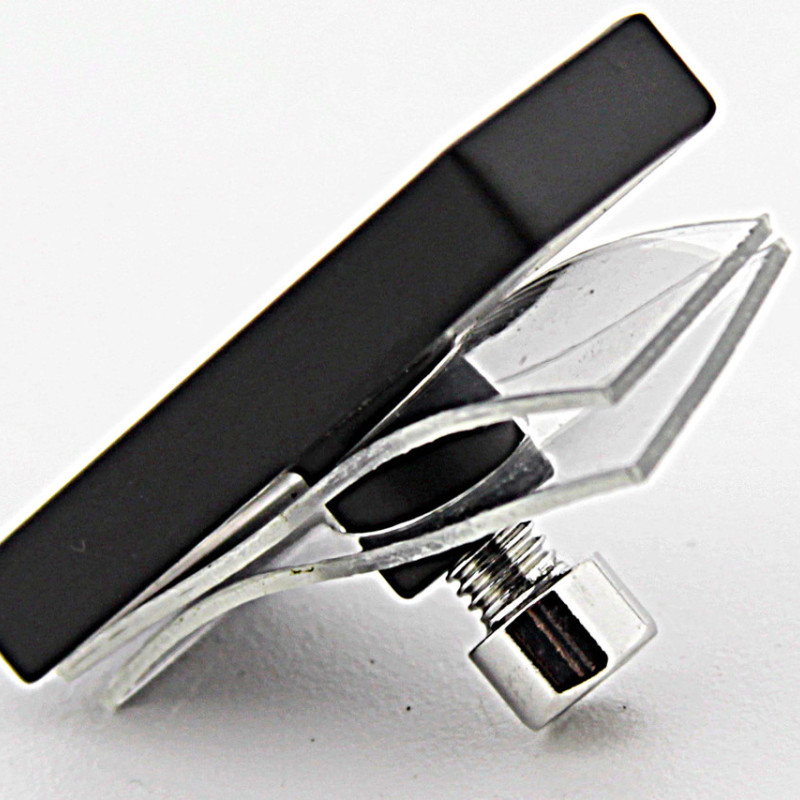 Заглушка на скло для труби 30х10 мм чорний мат.