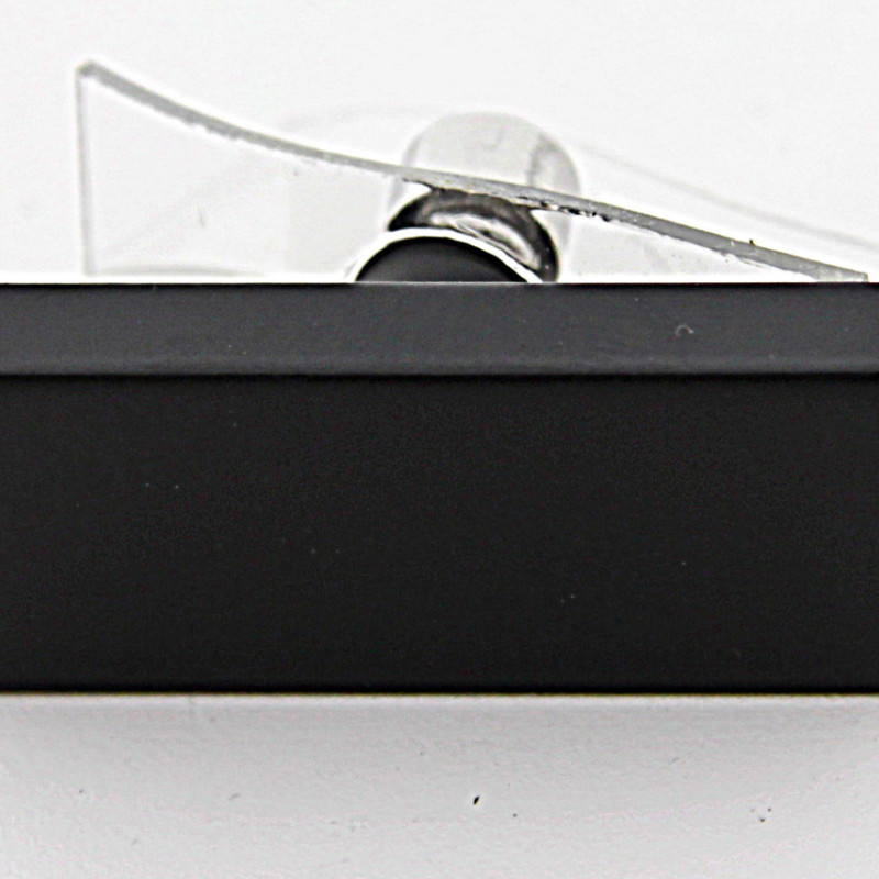 Заглушка на скло для труби 30х10 мм чорний мат.