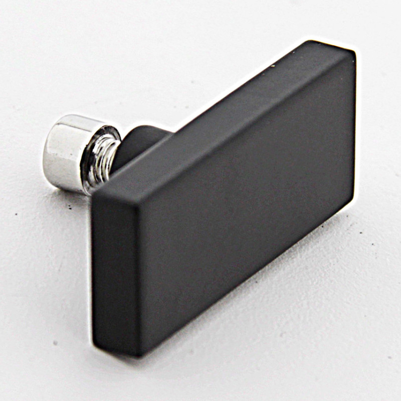 Заглушка на скло для труби 30х10 мм чорний мат.