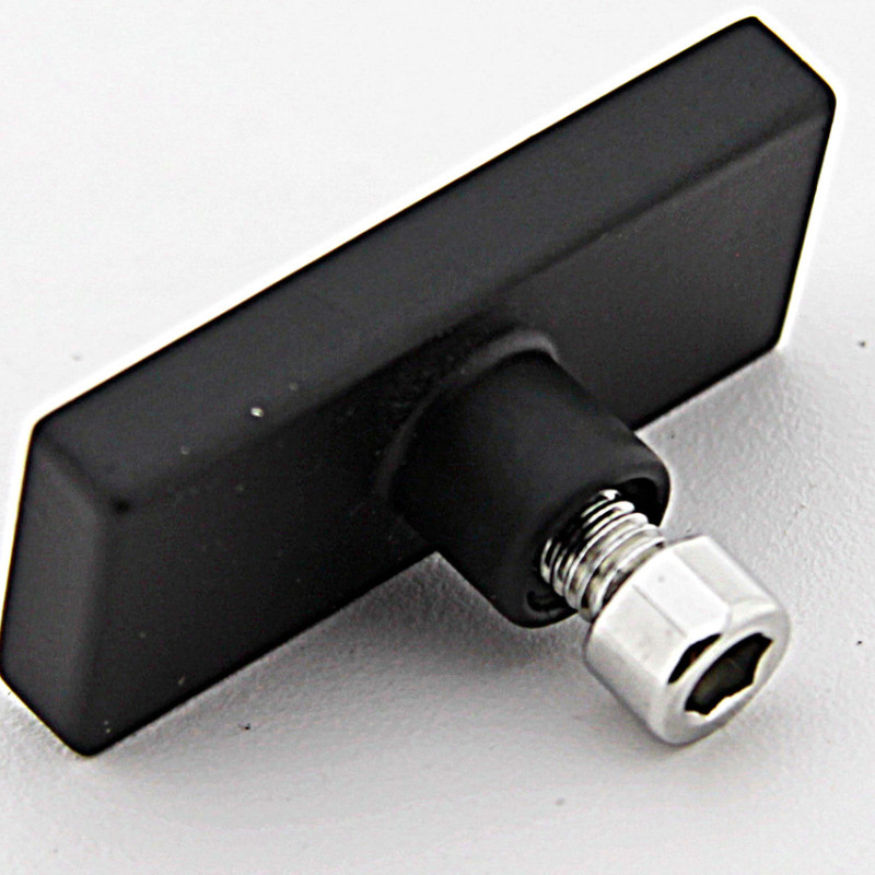 Заглушка на скло для труби 30х10 мм чорний мат.