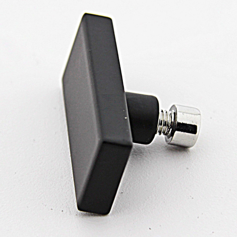 Заглушка на скло для труби 30х10 мм чорний мат.