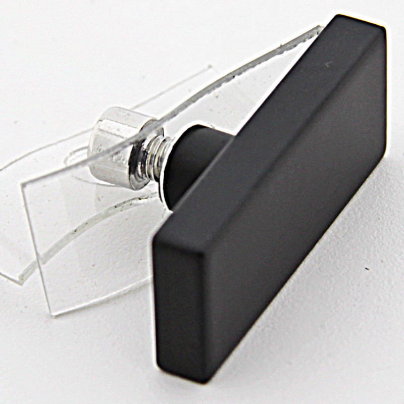 Заглушка на скло для труби 30х10 мм чорний мат.