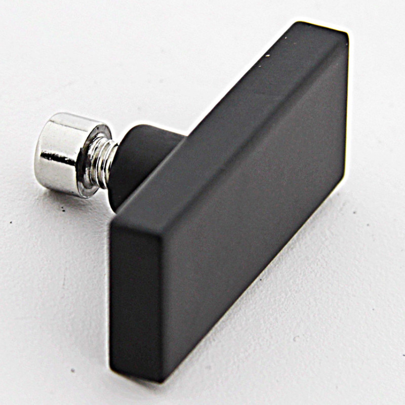 Заглушка на скло для труби 30х10 мм чорний мат.