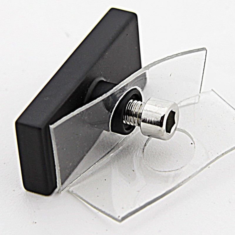 Заглушка на скло для труби 30х10 мм чорний мат.