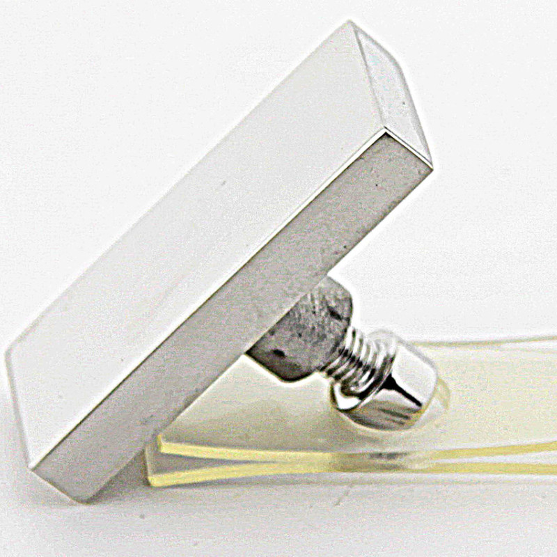 Заглушка на скло для труби 30х10 мм полірована неіржавка сталь (КН29Р ПСС)