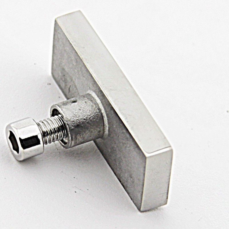 Заглушка на скло для труби 30х10 мм полірована неіржавка сталь (КН29Р ПСС)