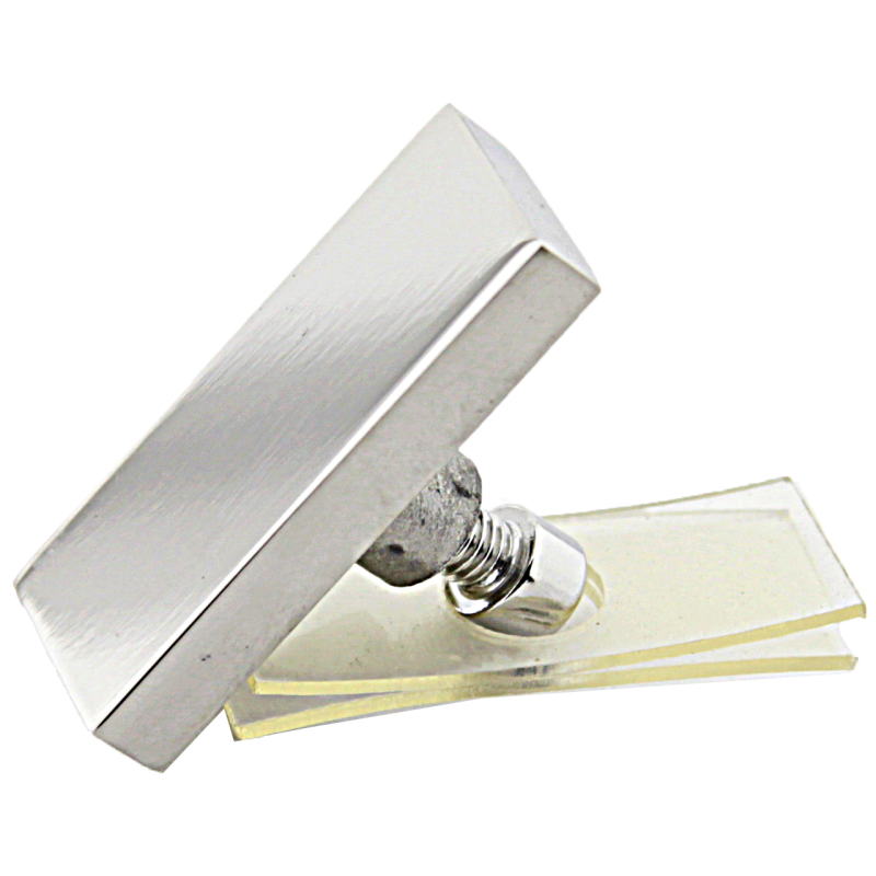 Заглушка на скло для труби 30х10 мм полірована неіржавка сталь (КН29Р ПСС)