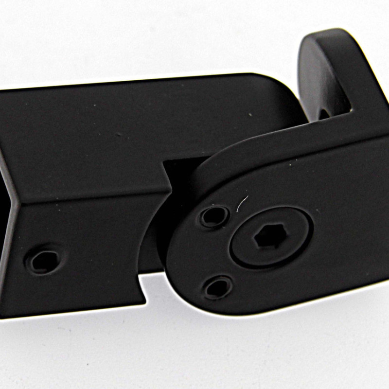 Кріплення скла до труби 15х15 мм чорний мат, неіржавка сталь (КН50 БЛ)