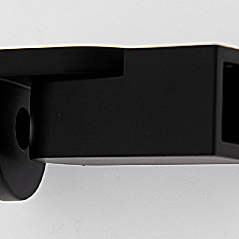 Кріплення скла до труби 15х15 мм чорний мат, неіржавка сталь (КН50 БЛ)