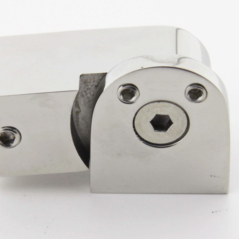 Кріплення скла до труби 15х15 мм полірована неіржавка сталь (КН50 ПСС)