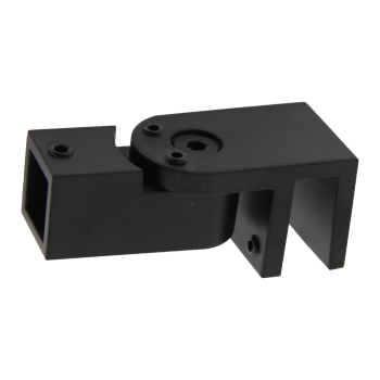 Кріплення скла до труби 15х15 мм чорний мат, неіржавка сталь (КН51 БЛ)