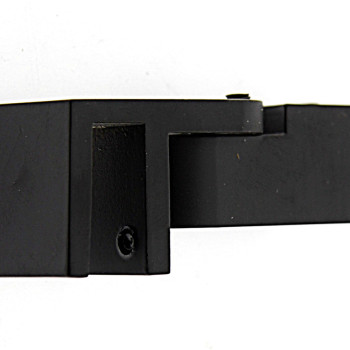 Кріплення скла до труби 15х15 мм чорний мат, неіржавка сталь (КН51 БЛ)