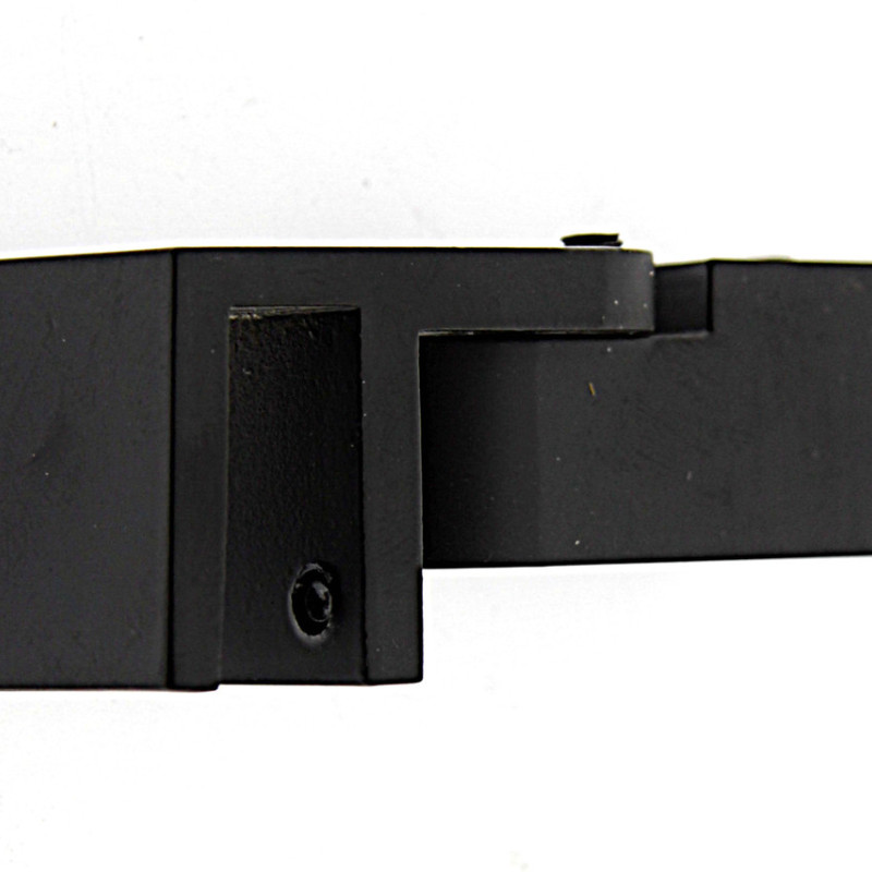 Кріплення скла до труби 15х15 мм чорний мат, неіржавка сталь (КН51 БЛ)