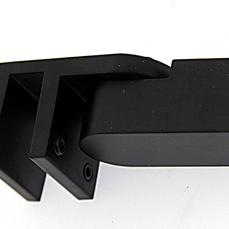 Кріплення скла до труби 15х15 мм чорний мат, неіржавка сталь (КН51 БЛ)