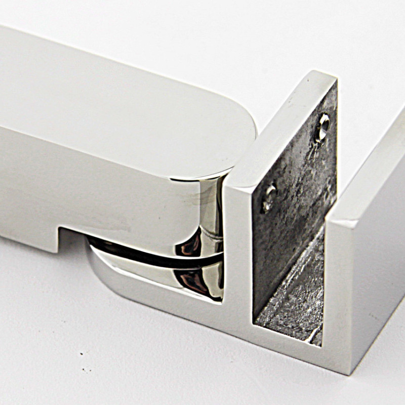 Кріплення скла до труби 15х15 мм полірована неіржавка сталь (КН51 ПСС)