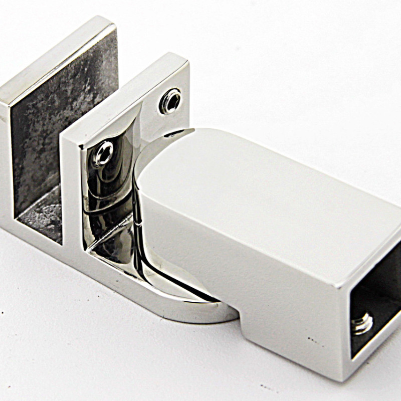 Кріплення скла до труби 15х15 мм полірована неіржавка сталь (КН51 ПСС)