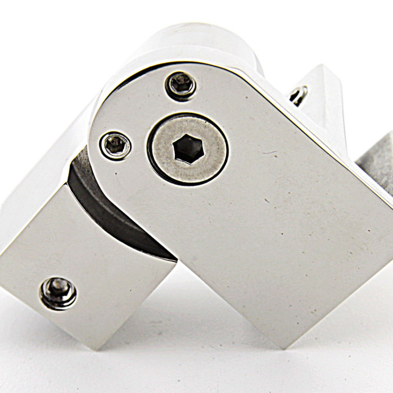 Кріплення скла до труби 15х15 мм полірована неіржавка сталь (КН51 ПСС)