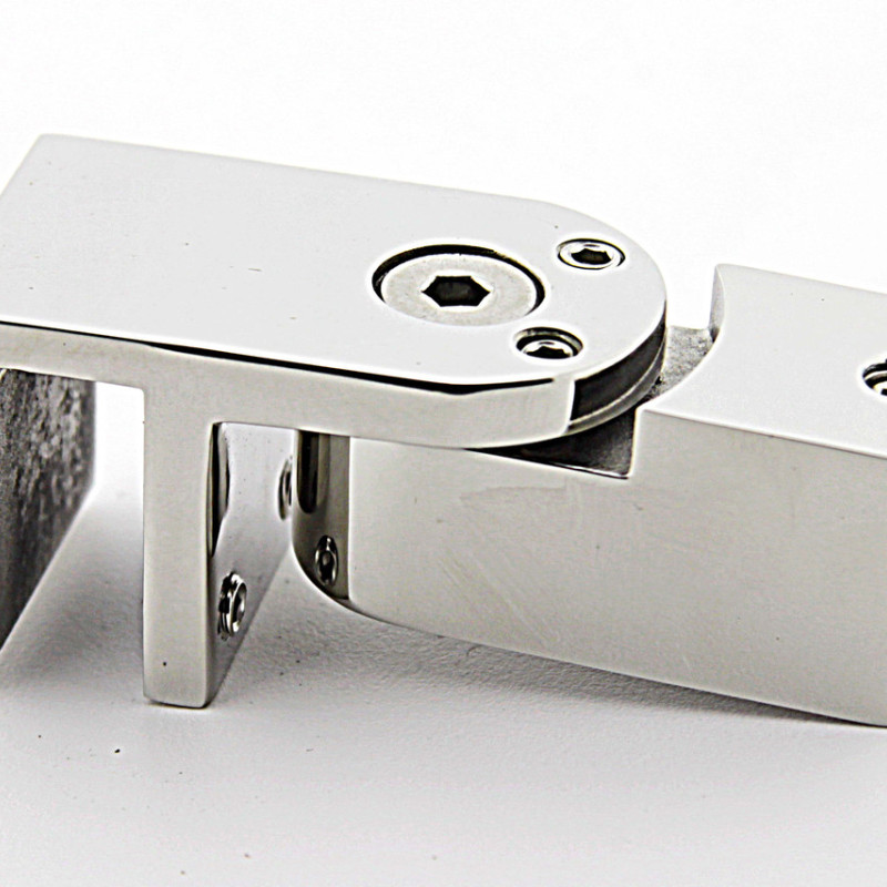 Кріплення скла до труби 15х15 мм полірована неіржавка сталь (КН51 ПСС)