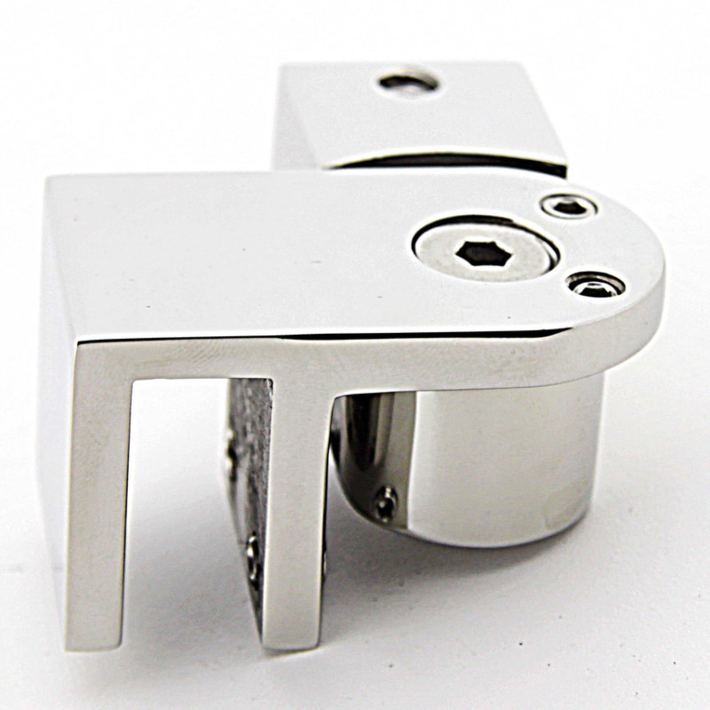 Кріплення скла до труби 15х15 мм полірована неіржавка сталь (КН51 ПСС)