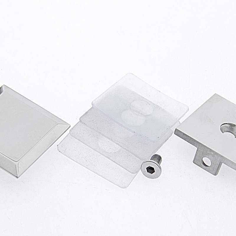 Конектор стіна скло (90°) полірована неіржавка сталь (КН901А ПСС)