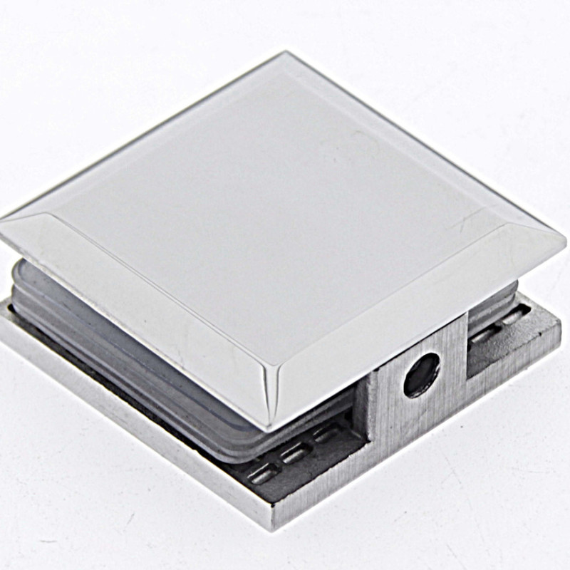 Конектор стіна скло (90°) полірована неіржавка сталь (КН901А ПСС)