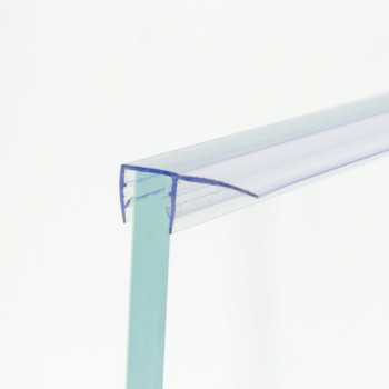 Ущільнювач для скляних дверей, бічний ( F ) довжина 2,2 м. вія 15 мм. прозорий