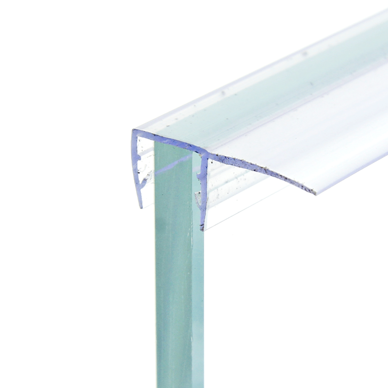 Ущільнювач для скляних дверей, бічний ( F ) довжина 2,5 м. вія 15 мм. прозорий