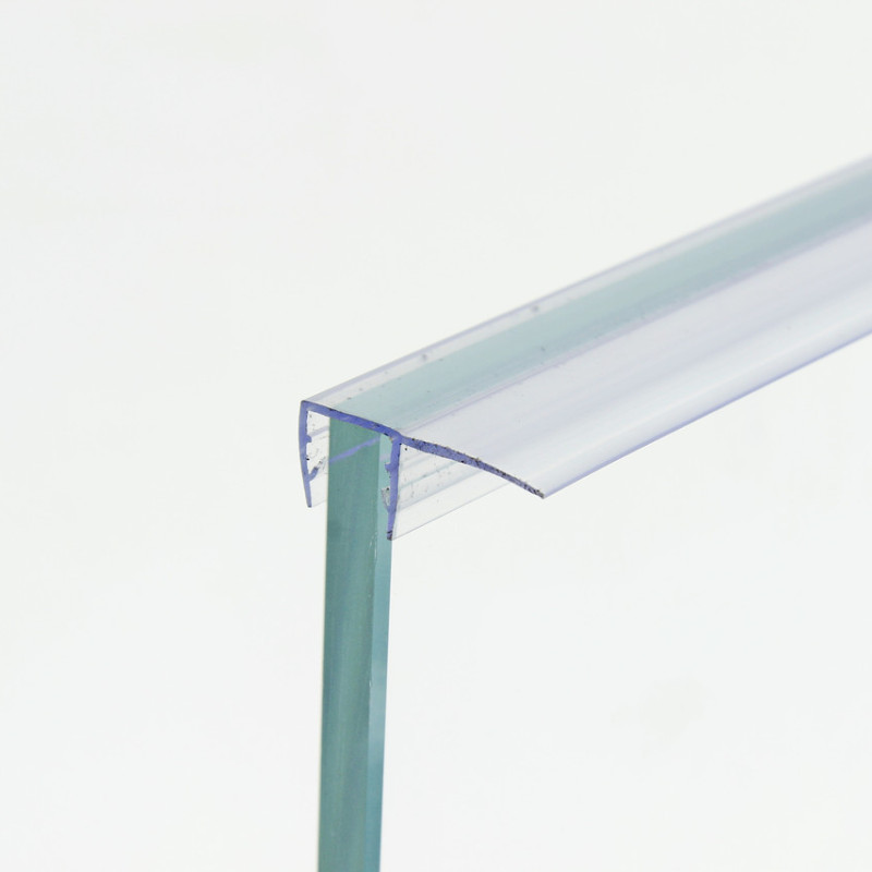 Ущільнювач для скляних дверей, бічний ( F ) довжина 2,5 м. вія 15 мм. прозорий