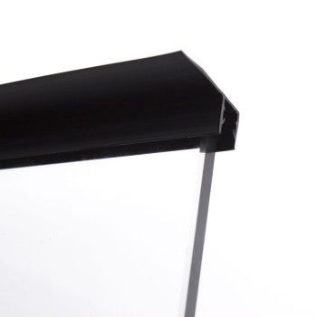 Ущільнювач для душової кабіни чорний, бічний (F) довжина 2,2 м. Вія 25 мм.