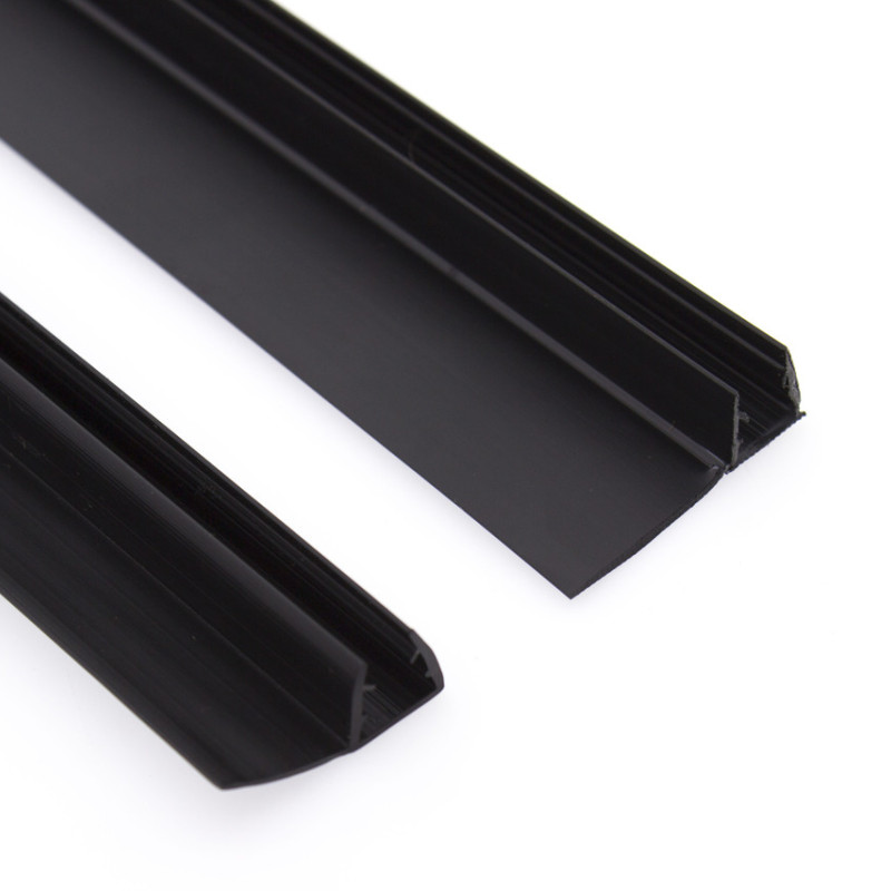 Ущільнювач для душової кабіни чорний, бічний (F) довжина 2,2 м. Вія 25 мм.