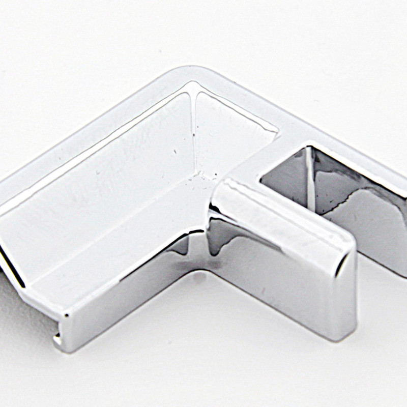 З'єднувач алюмінієвого порогу зі склом під кутом 90 ° Лівий