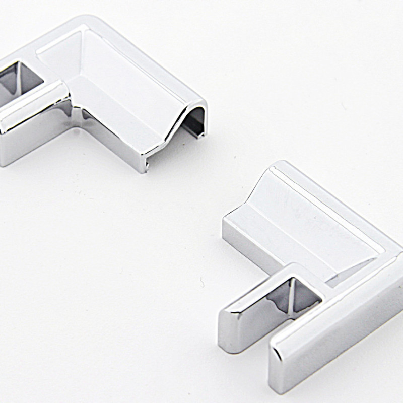 З'єднувач алюмінієвого порогу зі склом під кутом 90 ° Лівий