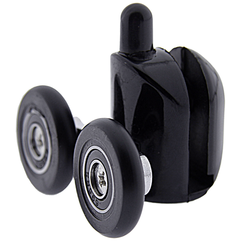 Ролики для душових кабін (В-43 Д БЛ) нижні, чорні 26 мм.