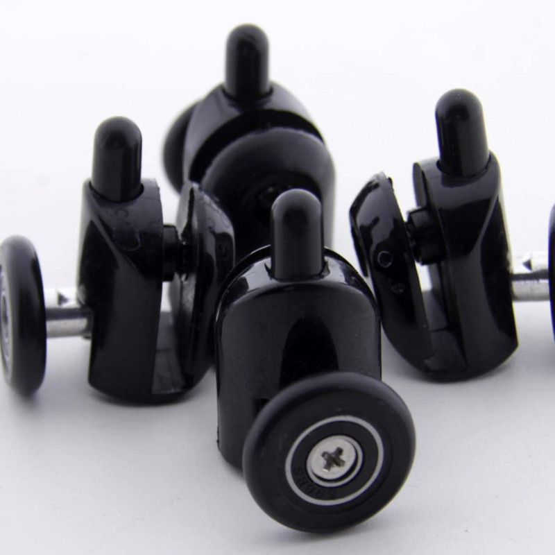 Ролики для душових кабін, комплект ( В-43 А+С ) Верхні подвійні, нижні одинарні сірі.